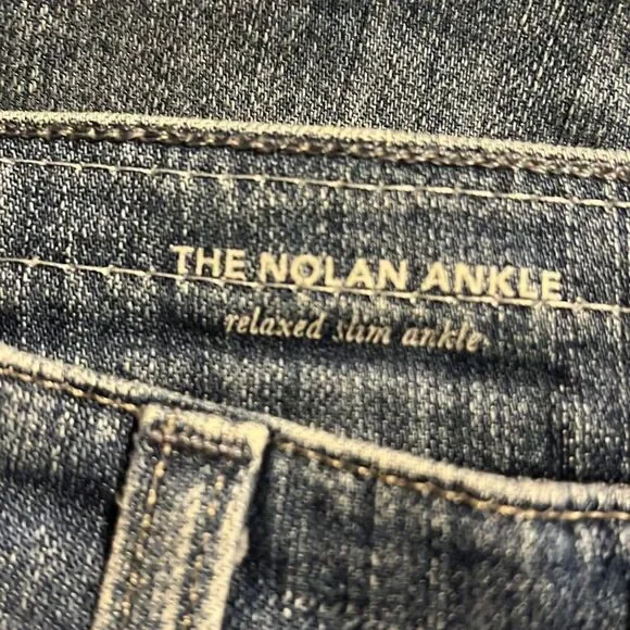 Adriano Goldschmied Women's Blue The Nolan Ankle Distressed Denim Jeans Size 26 - Picture 7 of 10